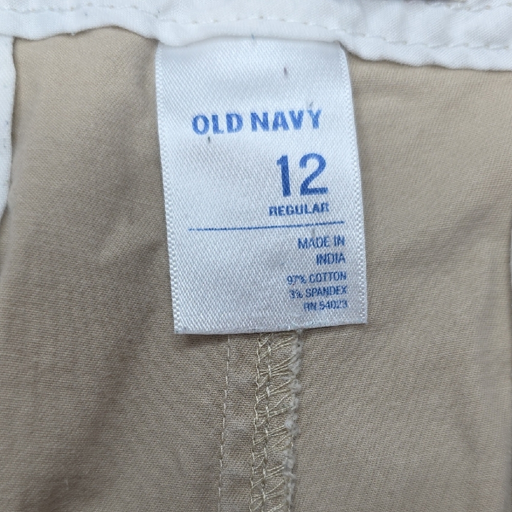 Old Navy Khaki Chino Shorts 3.5" Rolled Oats Women's Size 12 Summer Preppy Norm - Picture 7 of 10